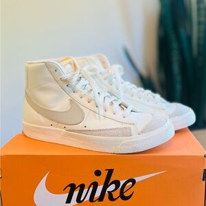 Nike White High-Top Athletic Shoes
